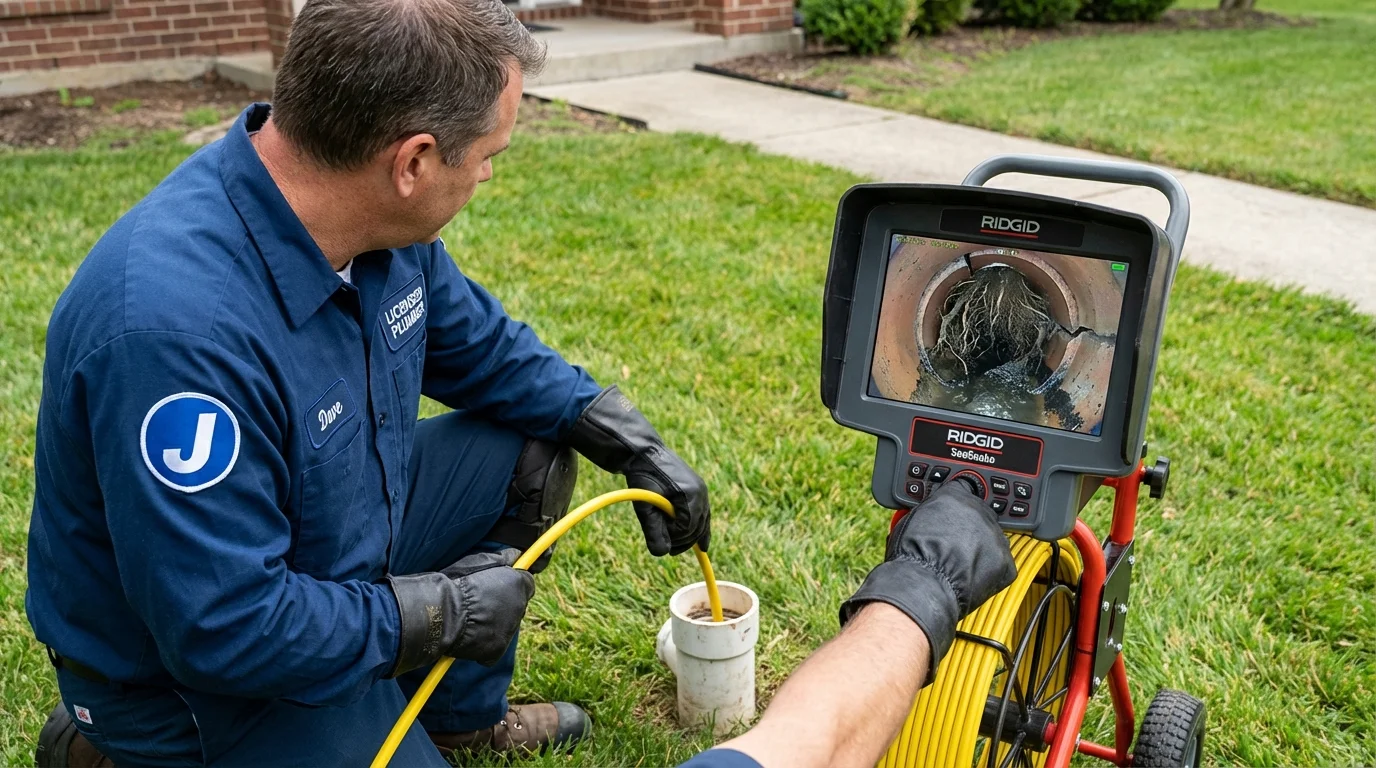 Sewer camera inspection being performed by Johns Plumbing LLC in Walsenburg